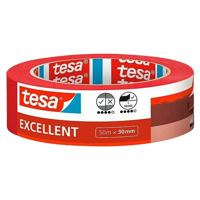 Tesa Cinta de pintor Excellent - 50 m x 30 mm - Vista angular
