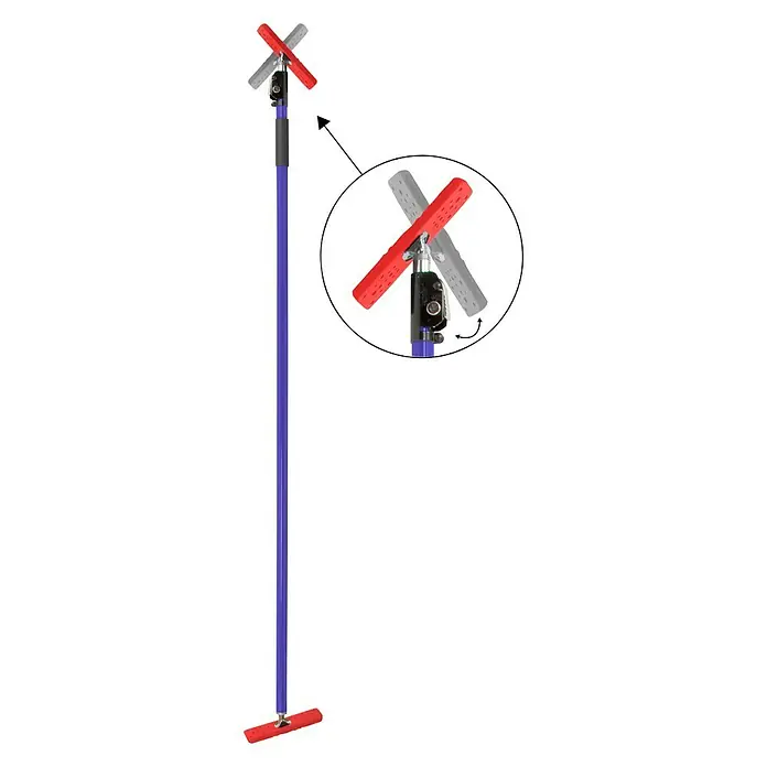 Wisent Puntal regulable - Anchura de expansión: 160 - 290 cm, Rojo/Azul - Producto en uso