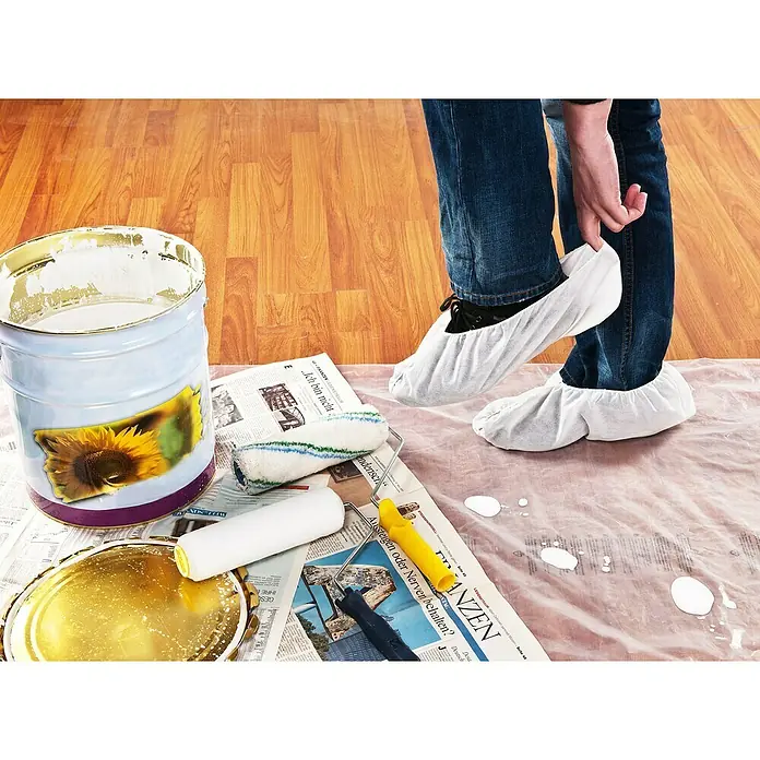 Wisent Schuhüberzieher - 10 Paar, Geeignet für: Schuhe bis Größe 46 - Anwendungsbeispiel