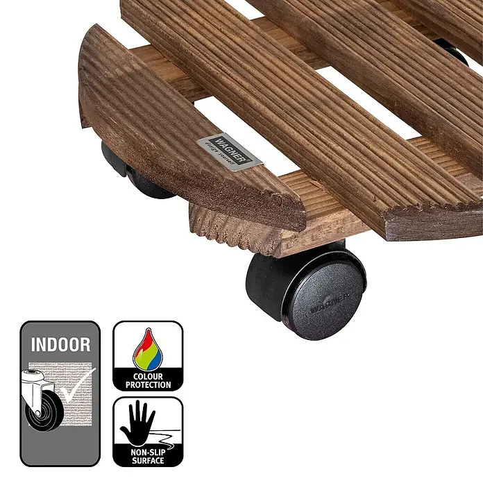 Gardol Pflanzenroller Andaluz - Palisander, Rund, Max. Belastung: 100 kg - Anwendungsbeispiel
