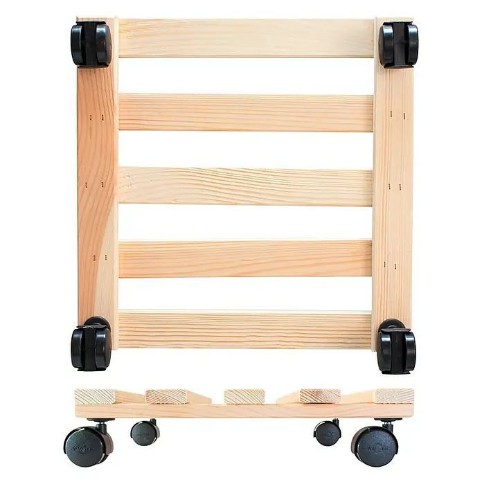 Gardol Pflanzenroller Basic - 35 x 35 cm, Max. Belastung: 100 kg, Kiefer - Ansicht von unten