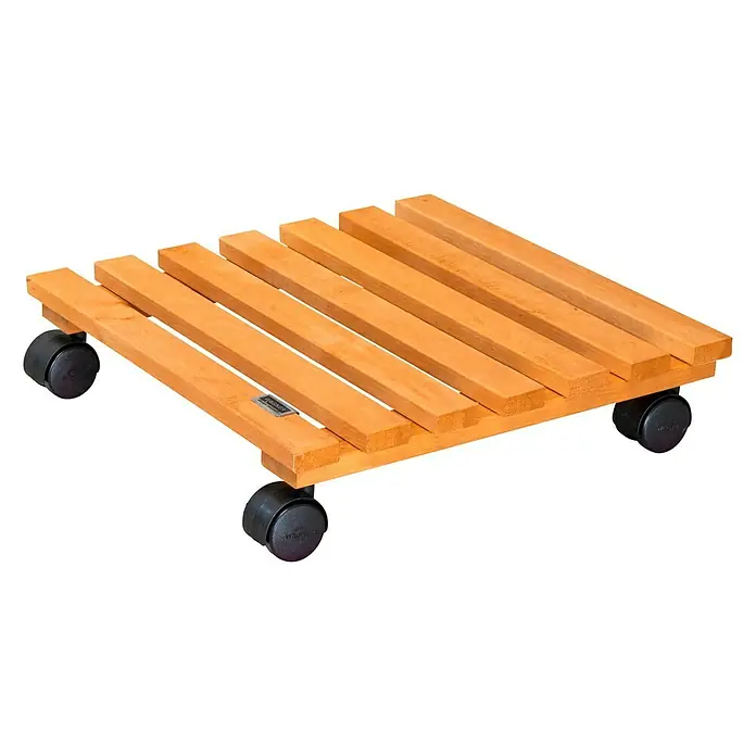 Gardol Pflanzenroller Nature - Erle, Breite: 35 cm, Max. Belastung: 100 kg - Diagonale Ansicht