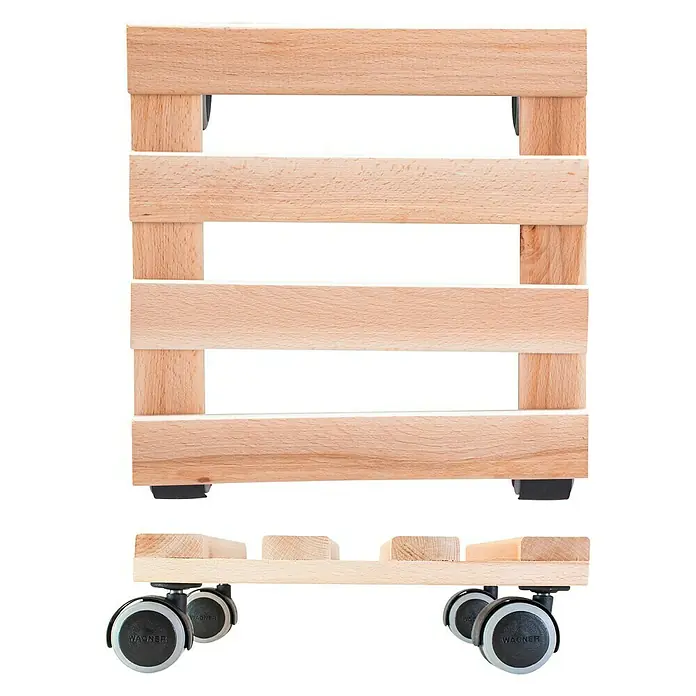 Gardol Soporte con ruedas para plantas Classic Soft - Cuadrado, Haya, Carga máx.: 100 kg - Vista descendente