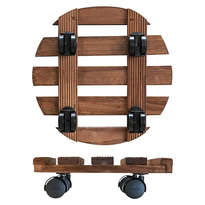 Gardol Pflanzenroller Andaluz - Palisander, Rund, Max. Belastung: 100 kg - Ansicht von unten