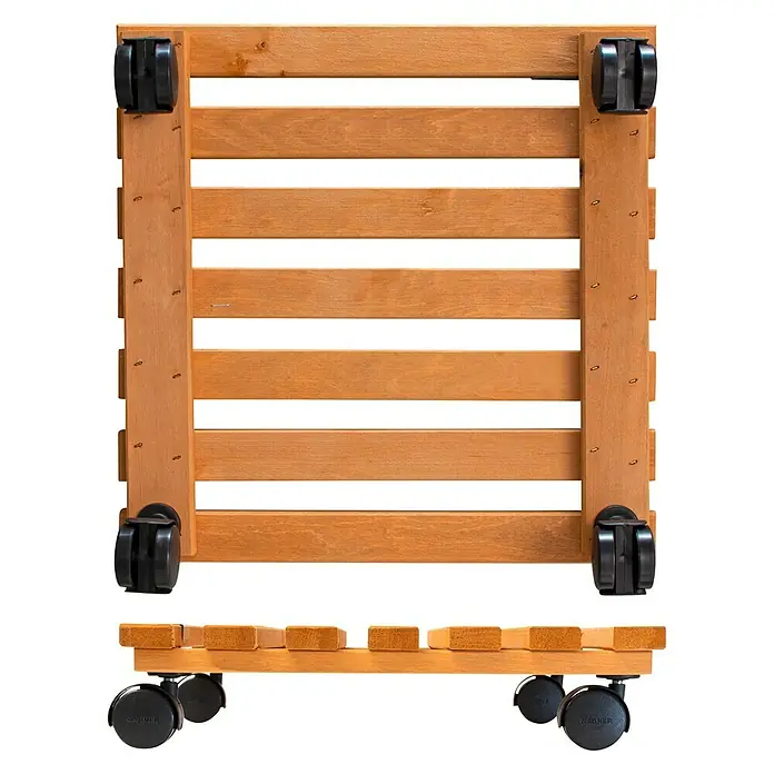 Gardol Pflanzenroller Nature - Erle, Breite: 35 cm, Max. Belastung: 100 kg - Ansicht von unten