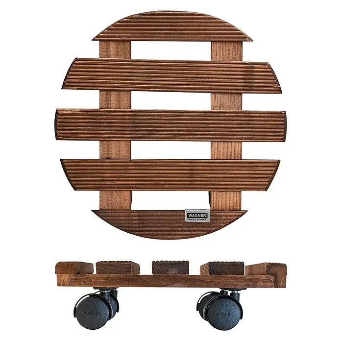 Gardol Pflanzenroller Andaluz - Palisander, Rund, Max. Belastung: 100 kg - Ansicht von oben