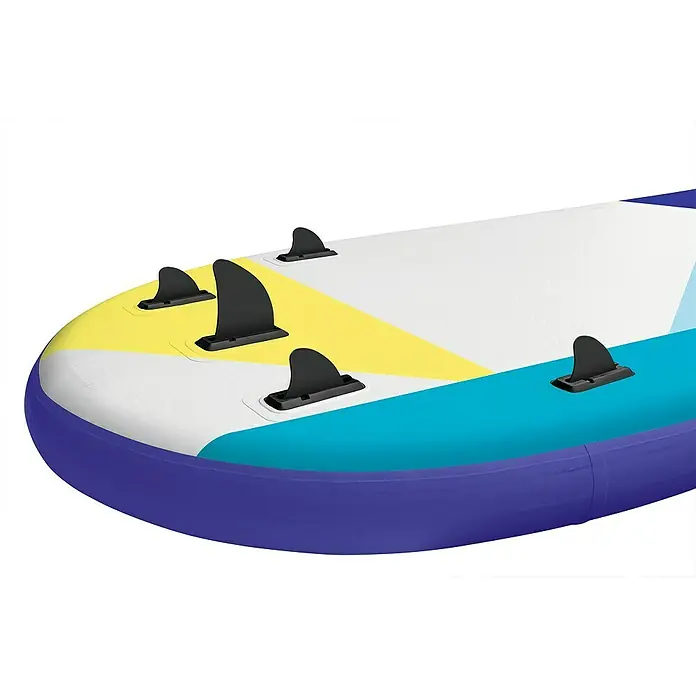 MAXXMEE SUP-Board-Set Design für 6 Personen - L x B x H: 550 x 152 x 20 cm, Geeignet für: 6 Personen, Nutzlast: 650 kg, Aufblasbar, Blau/Weiß - Detailaufnahme