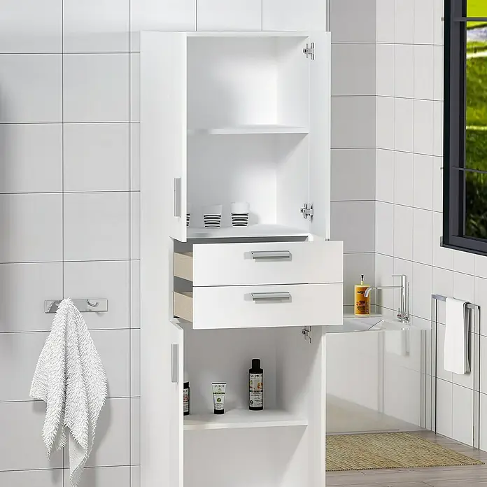 Columna Limón - 37 x 54 x 181 cm, Blanco - Foto ambiente