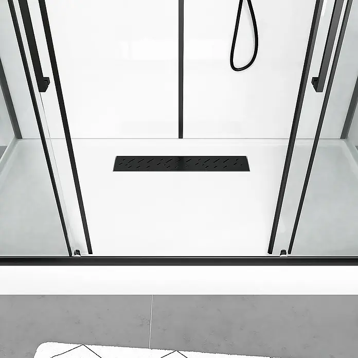 Cabina de ducha Urban 2 XXL - 85 x 160 x 215 cm, Blanco/Negro - Primer plano