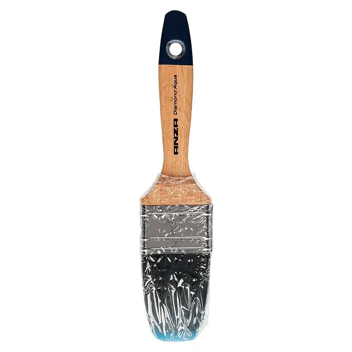 Anza Diamond Aqua Platte kwast - Penseelmaat: 02 - Vooraanzicht