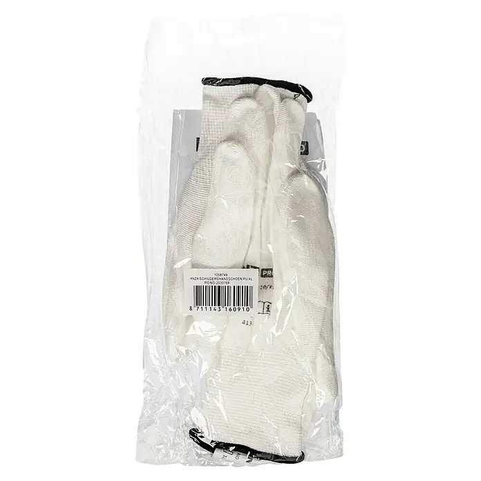 Anza Werkhandschoenen 10 - XL, Wit, Geschikt voor: Schilderwerk - Vooraanzicht