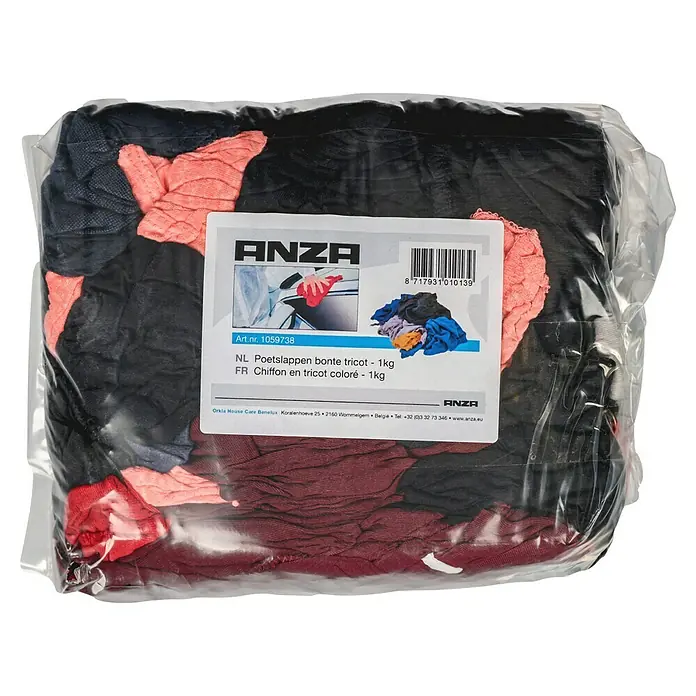 Poetsdoeken Tricot - 1 kg, Meerkleurig - Vooraanzicht