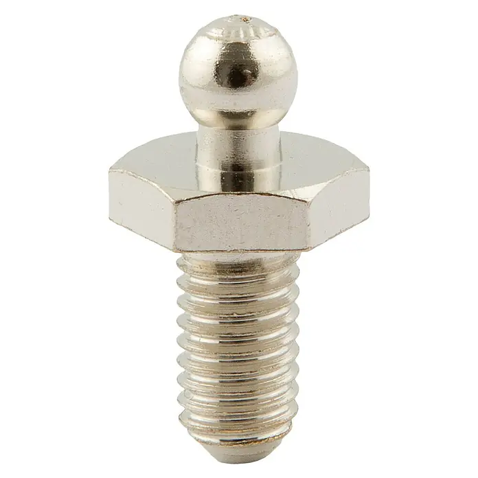 Marinetech Vijak - Duljina navoja: 10 mm, M5, Mjed, Poniklano - Pogled sprijeda