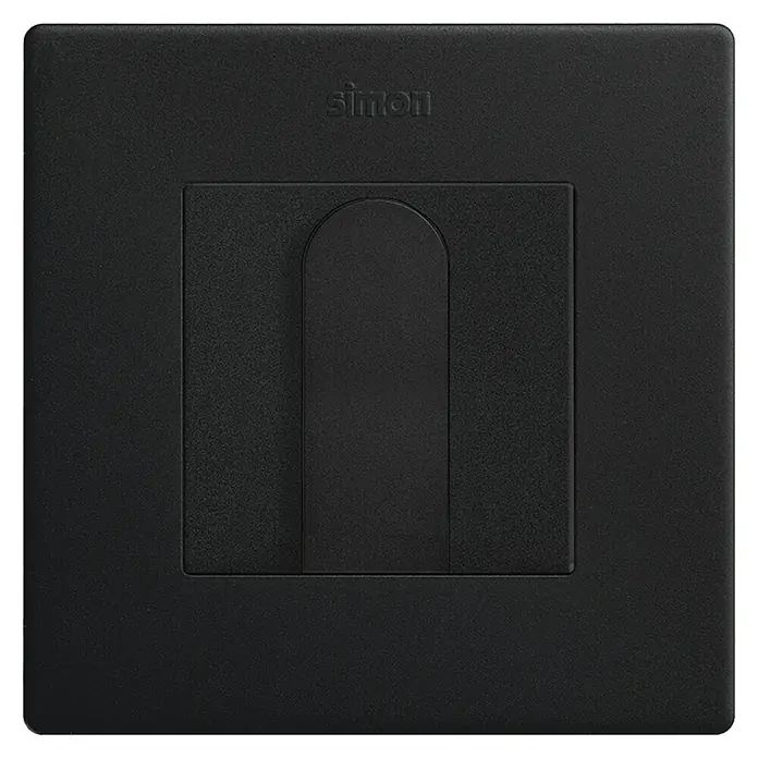 Simon 270 Tapa - Específico para: Cables, Plástico, Negro - Vista frontal