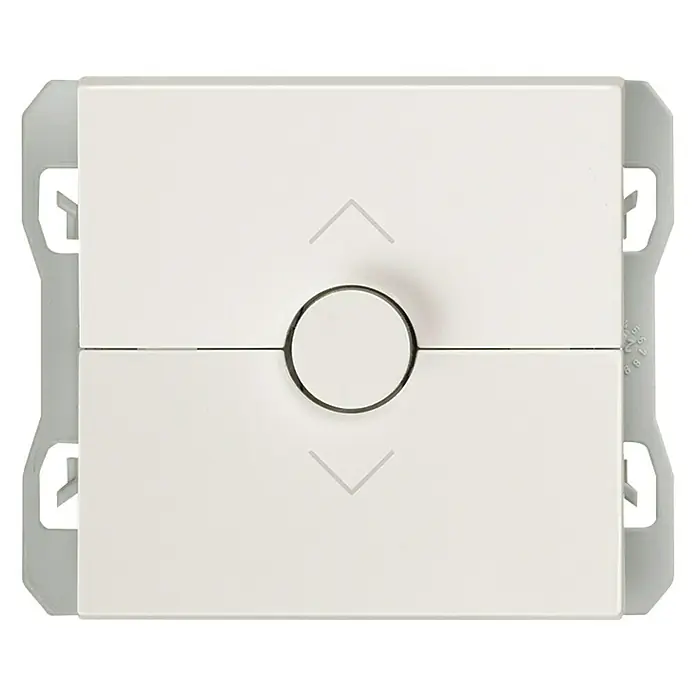Simon 270 Interruptor para persianas - Blanco, En pared - Vista frontal