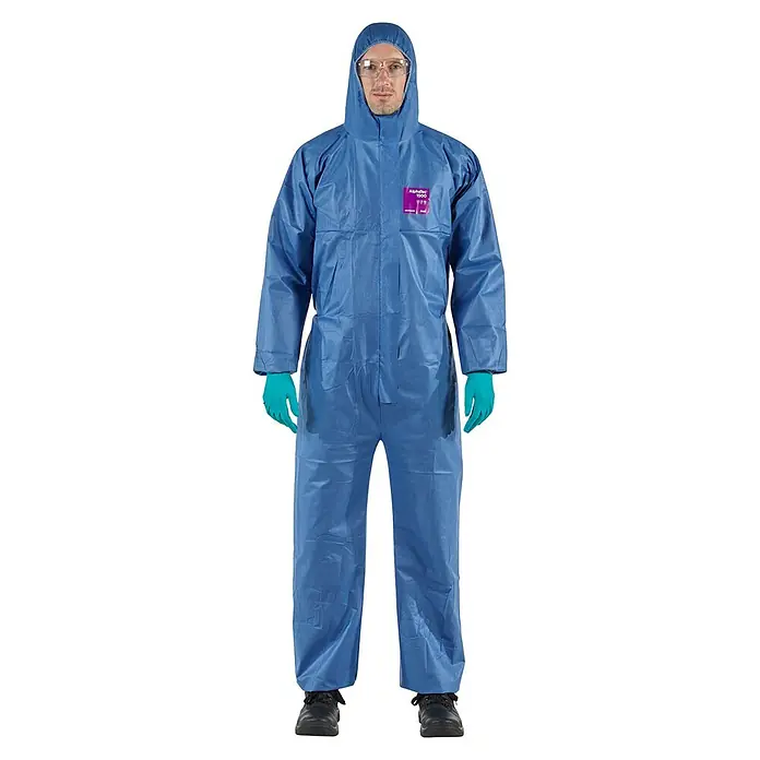 Wegwerpoverall AlphaTec M1500 - Blauw, XL - Toepassingsvoorbeeld