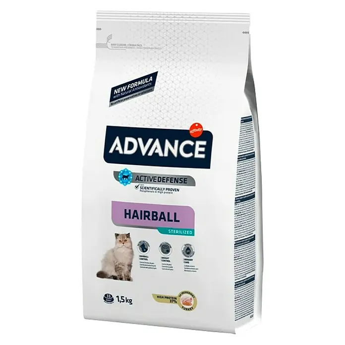 Affinity Advance Pienso seco para gatos Hairball - 1,5 kg, 12 meses, Pavo - Vista angular