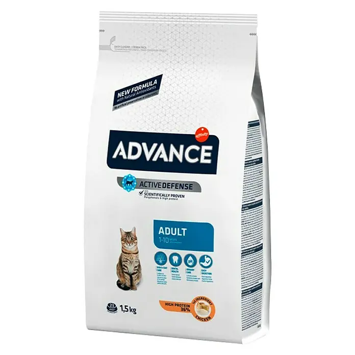 Affinity Advance Pienso seco para gatos Adult - 1,5 kg, Pollo y Arroz - Vista angular