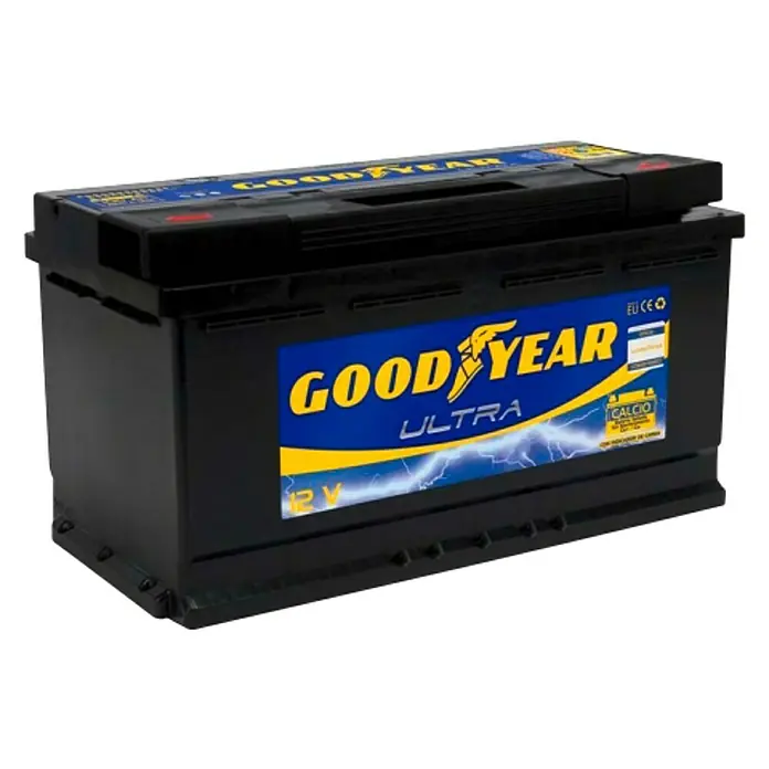 Goodyear Ultra Batería para automóvil borne positivo a la derecha - 100 Ah, 820 A, 12 V - Vista angular
