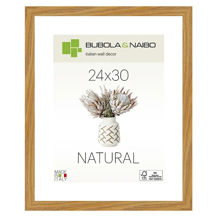 Marco de fotos Basic - Roble, 24 x 30 cm, Madera - Vista frontal