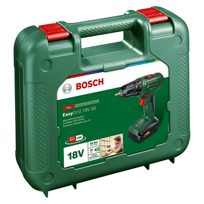 Bosch 18 V Power for All Akku-Bohrschrauber EasyDrill 18V-38 - 18 V, 1 Akku, 2 Ah - Diagonale Ansicht