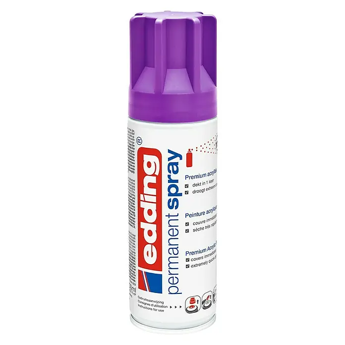 Edding Acrylspuitlak - Bessenrood/paars Mat, 200 ml - Vooraanzicht