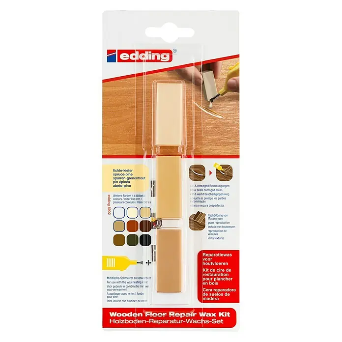 Edding Reparatieset voor houten vloeren - Vurenhout - Vooraanzicht
