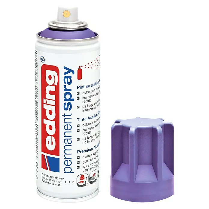 Edding Acrylspuitlak - Lila Mat, 200 ml - Vooraanzicht