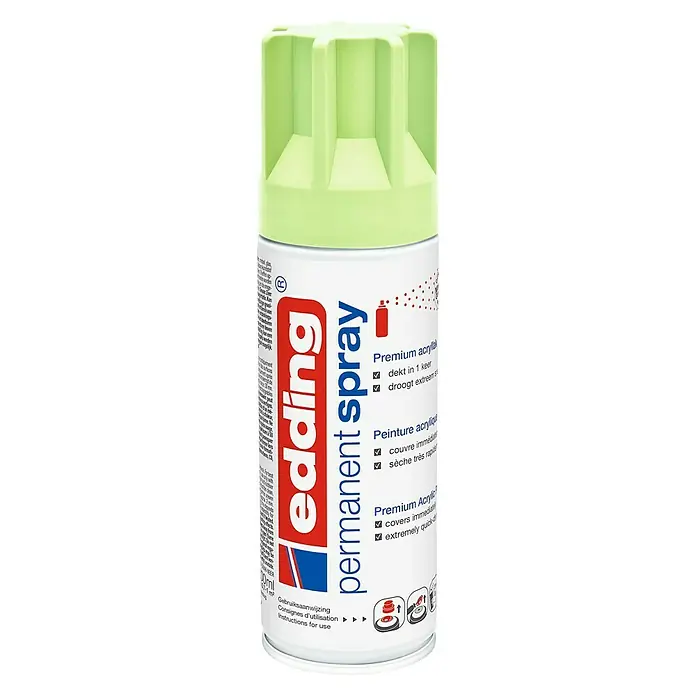 Edding Acrylspuitlak - Pastelgroen Mat, 200 ml - Vooraanzicht