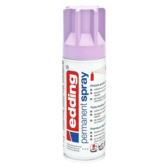 Edding Acrylspuitlak - Licht lavendel Mat, 200 ml - Vooraanzicht