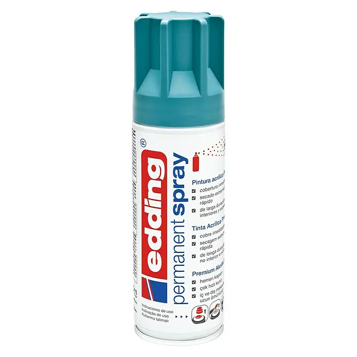 Edding Acrylspuitlak - Petrol Mat, 200 ml - Vooraanzicht