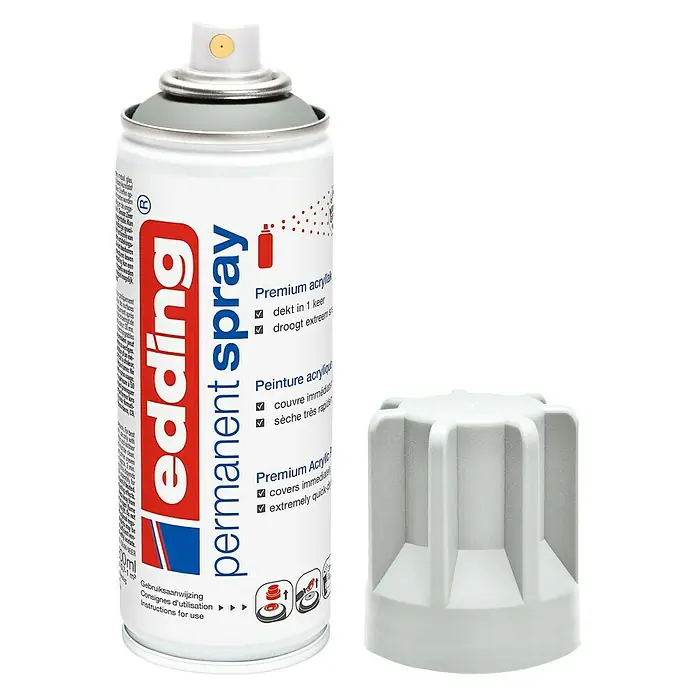 Edding Acrylspuitlak - Lichtgrijs Mat, 200 ml - Vooraanzicht