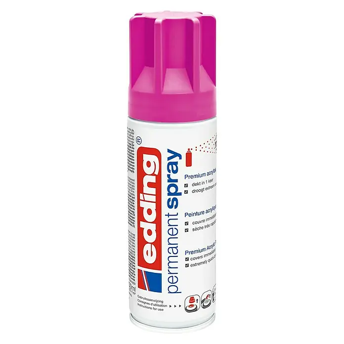 Edding Acrylspuitlak - Telemagenta Mat, 200 ml - Vooraanzicht