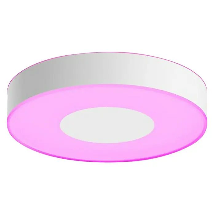 Philips Hue Plafón LED redondo Infuse - 33,5 W, Ø x Al: 38,1 x 8,4 cm, Blanco, Multicolor - Vista angular