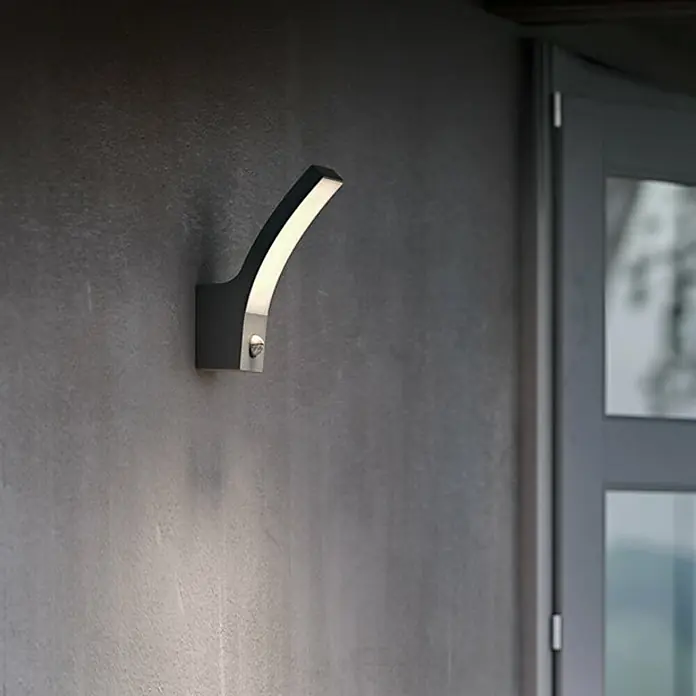 Philips Splay Aplique exterior con sensor - 12 W, L x An x Al: 16,1 x 8 x 24 cm, Antracita, Blanco frío - Detalle de la imagen