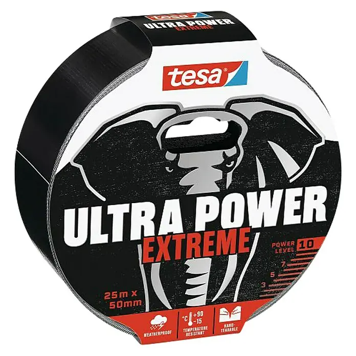 Tesa Cinta adhesiva Ultra Power Extreme - 25 m x 50 mm - Vista angular