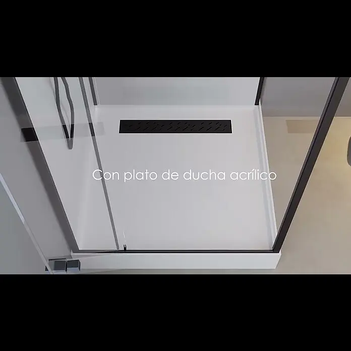 Cabina de ducha cuadrada Urban 2 - 90 x 90 x 215 cm, Blanco/Negro - Cabina de ducha completa – CAB247