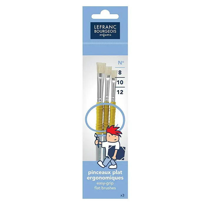 Lefranc & Bourgeois grippy Set kistova od čekinja Grippy - 3 -dij., Svinjske čekinje - Pogled sprijeda