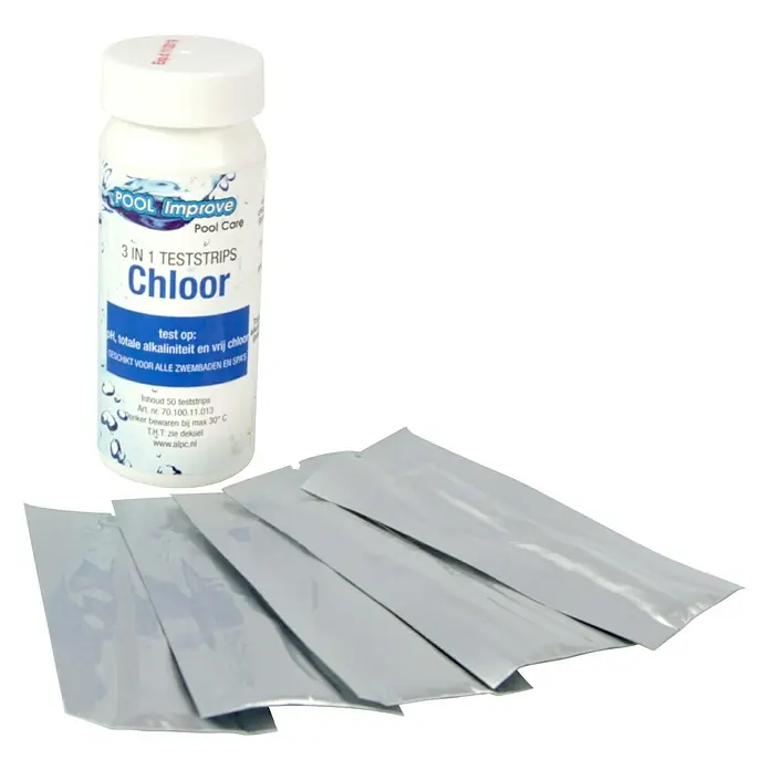 Pool Improve Chloor- en pH-teststrips - Wateranalyse - Diagonaal zicht