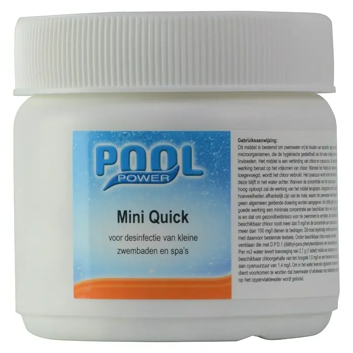 Pool Power Desinfectiemiddel Mini Quick - Tabletten, 500 g - Vooraanzicht