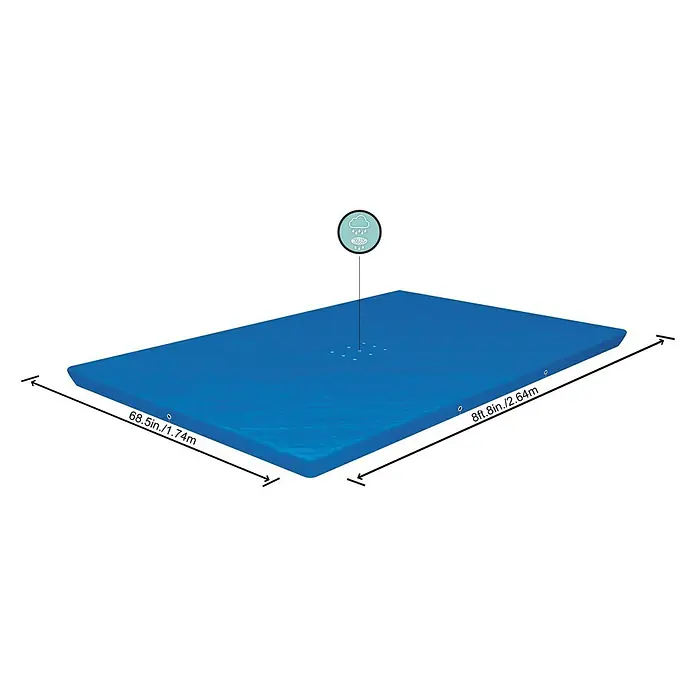 Bestway Afdekzeil voor zwembaden - l x b: 264 x 174 cm, Kunststof - Diagonaal zicht