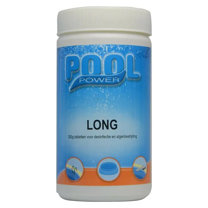 Pool Power Chloortabletten Long - Tabletten, 1 kg - Vooraanzicht