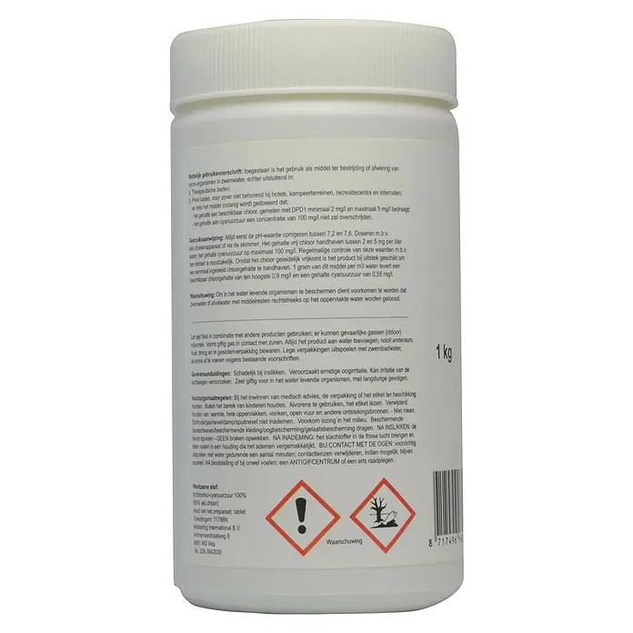 Pool Power Chloortabletten Long - Tabletten, 1 kg - Achteraanzicht