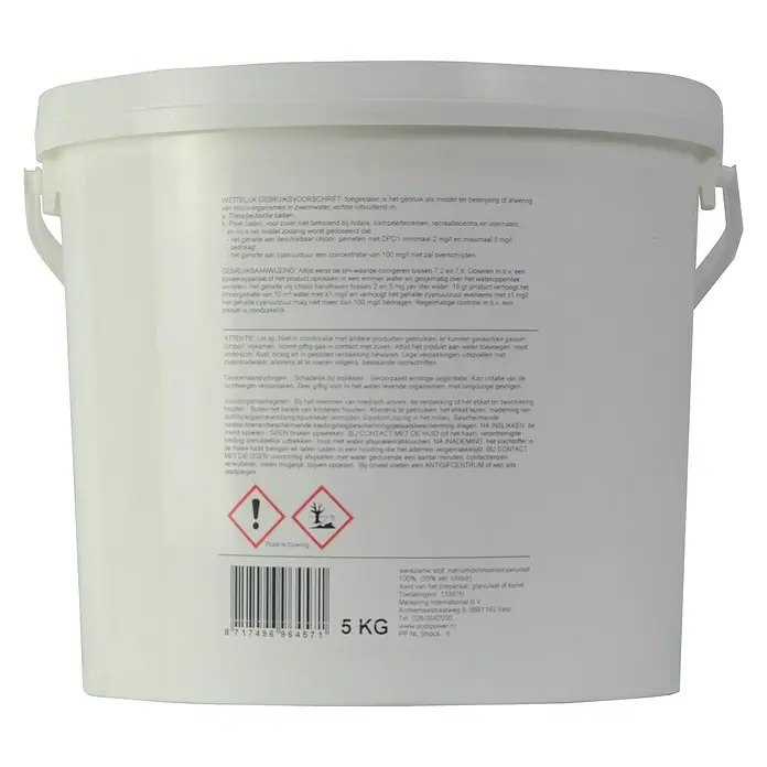 Pool Power Desinfectiemiddel Shock - Inhoud: 5 kg - Achteraanzicht
