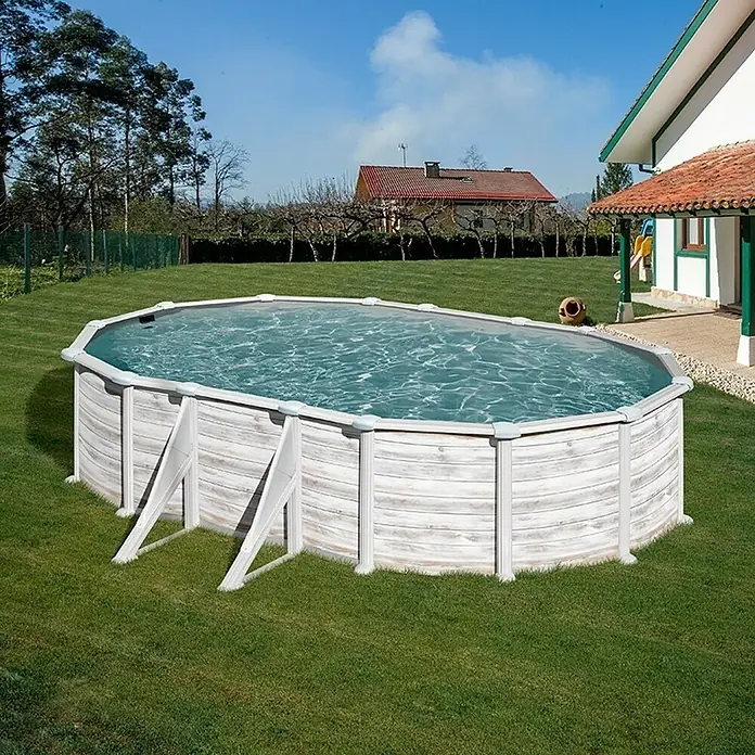 Gre Piscina ovalada Finlandia - 500 x 300 x 120 cm, 14.550 l, Color lámina interior: Gris - Foto ambiente