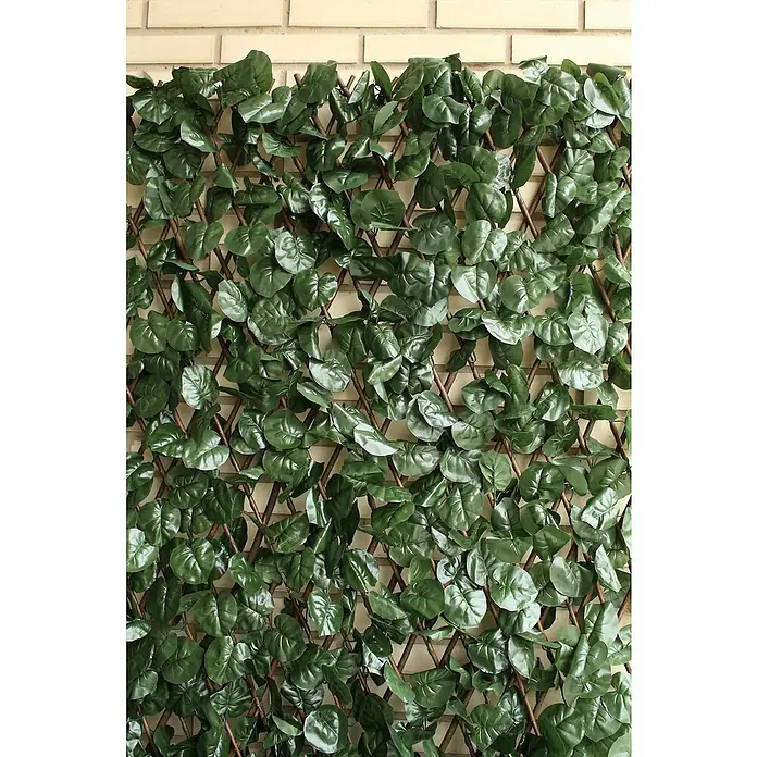 Celosía extensible Decor - 1,5 x 1 m, Extensible, Verde/Marrón - Foto ambiente