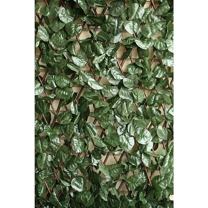 Celosía extensible Decor - 1,5 x 1 m, Extensible, Verde/Marrón - Foto ambiente