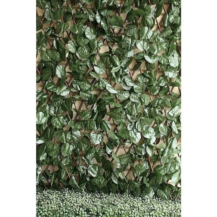 Celosía extensible Decor - 1,5 x 1 m, Extensible, Verde/Marrón - Foto ambiente
