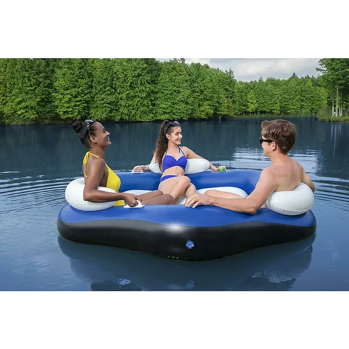 Bestway Vrtna sofa - 191 cm x 173 cm x 41 mm, Vinil, Bijela, Plava - Proizvod u upotrebi