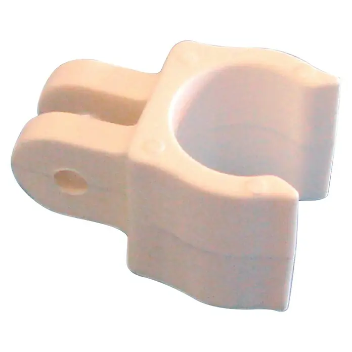 Soporte para toldo - Para diámetro de tubo: 25 mm, Blanco, 1 ud. - Vista angular